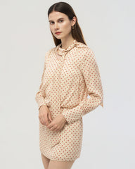 19 Momme Silk Polka Dot Bodycon Mini Dress