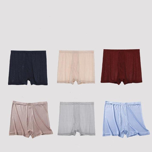 Soft Silk Knitted Boxer Shorts 4Pcs for Men