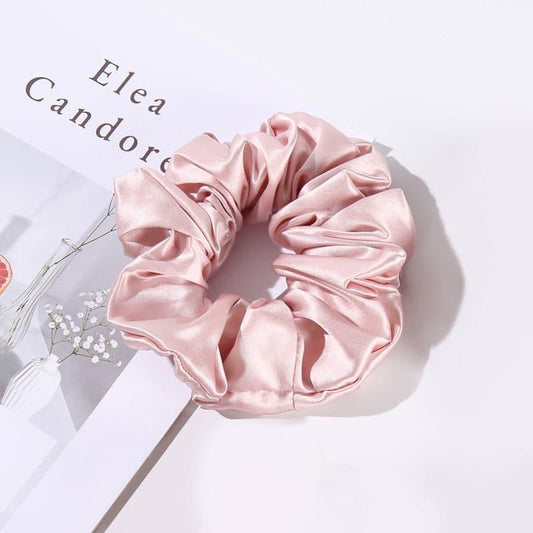 22 Momme 5 CM Large Light Silk Hair Bands Pink