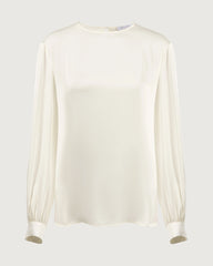 22 Momme Silk Crew Neck Drop Shoulder Pullover Blouse