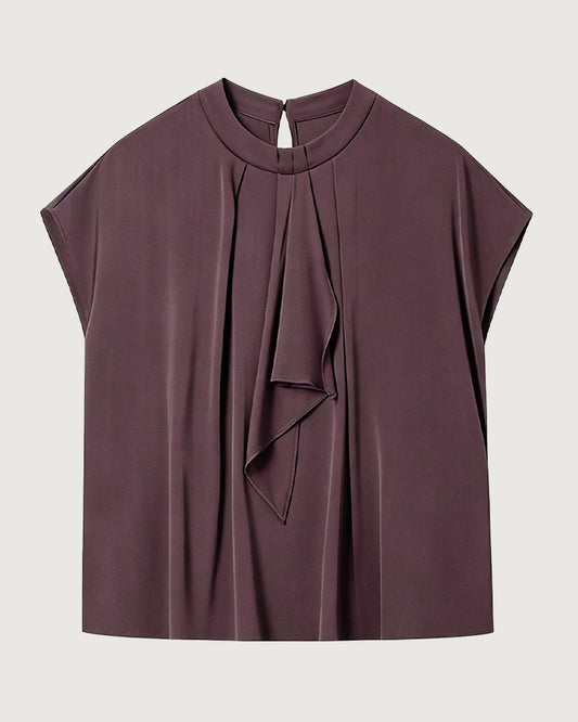 22 Momme Silk Draped Blouse