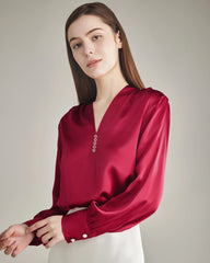 100% Silk Shirt Silk Blouse
