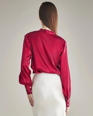 100% Silk Shirt Silk Blouse