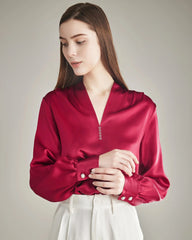 100% Silk Shirt Silk Blouse