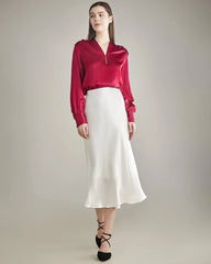 100% Silk Shirt Silk Blouse