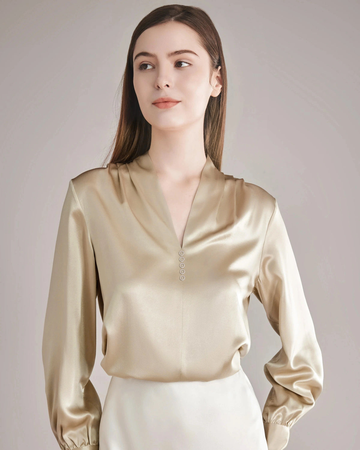 100% Silk Shirt Silk Blouse