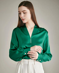 100% Silk Shirt Silk Blouse