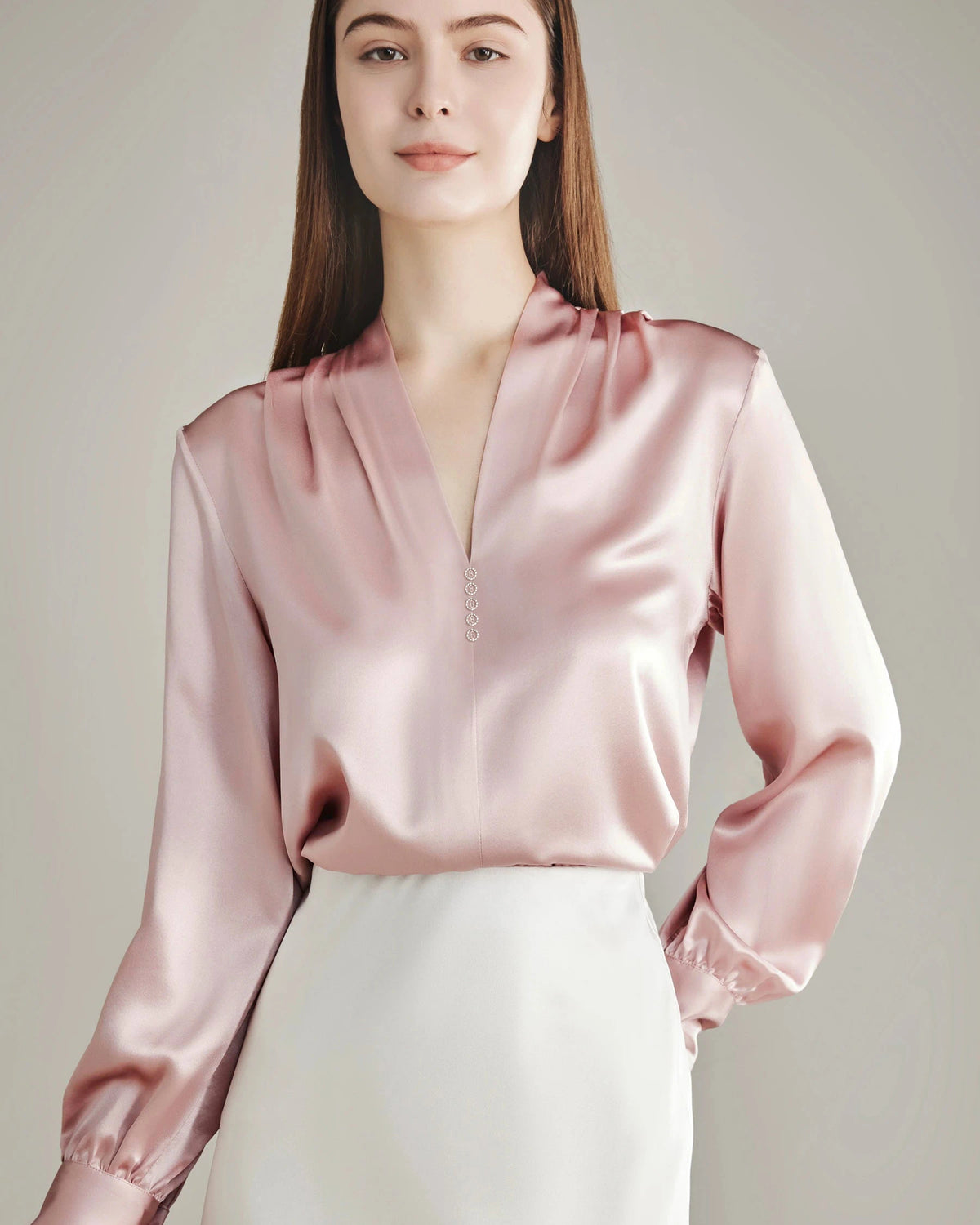 100% Silk Shirt Silk Blouse