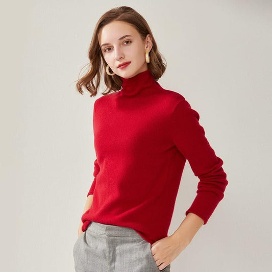 Turtleneck Cashmere Women Sweater - Daisysilk