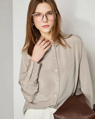 30 Momme Heavy Silk Button-Up Blouse