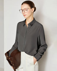 30 Momme Heavy Silk Button-Up Blouse