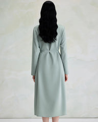 30 Momme Luxury Silk Long Sleeve Midi Dress