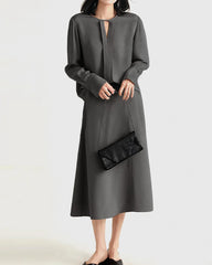 30 Momme Heavy Silk A-Line Midi Skirt