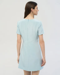 40 Momme Silk A Line Short Sleeve Dress