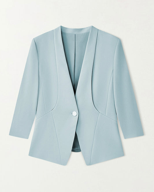 40 Momme Silk Blazer for Women 3/4 Sleeve