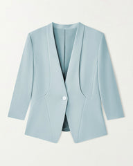 40 Momme Silk Blazer for Women 3/4 Sleeve