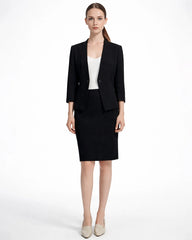 40 Momme Silk Blazer for Women 3/4 Sleeve