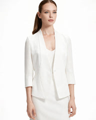40 Momme Silk Blazer for Women 3/4 Sleeve