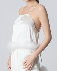 Backless Silk Camisole and Silk Maxi Skirt Set