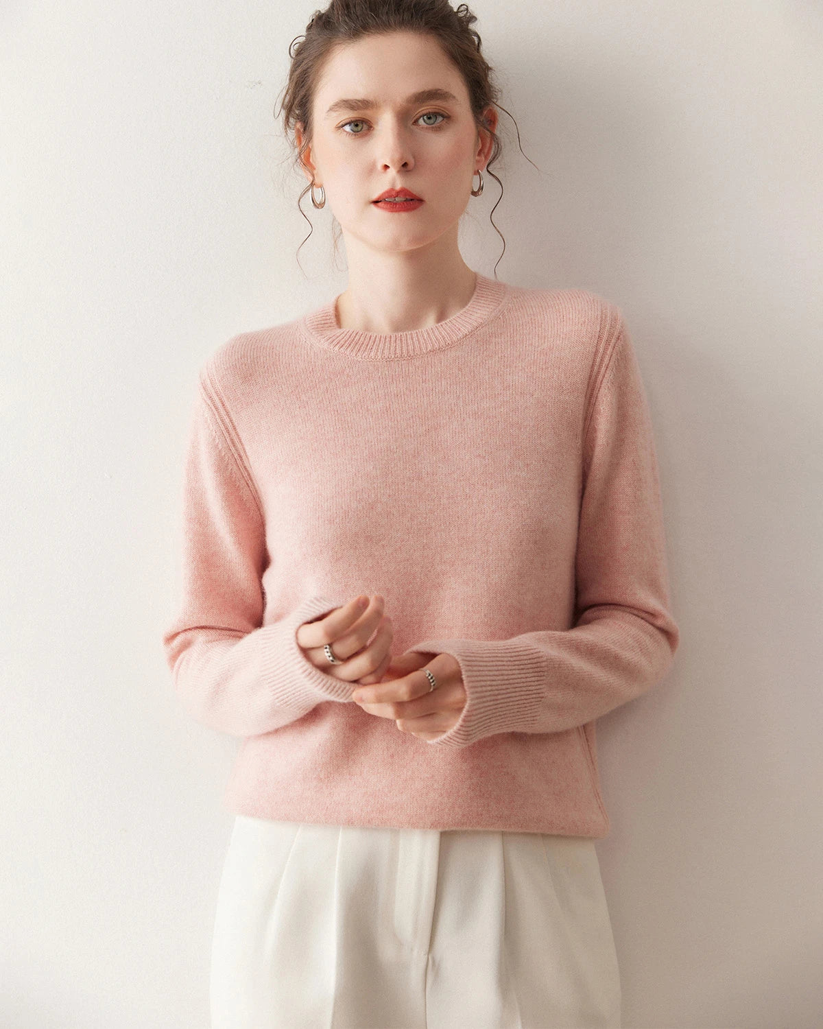 Women’s Basic Crew Neck Cashmere Sweater