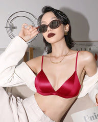 Silk Wireless Triangle Bra with U Shape Band