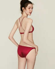 Silk Front Closure Wireless Bra and Panty Set