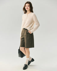 Cashmere Silk 3D Floral Cardigan