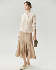 Cashmere Silk Pointelle Cardigan