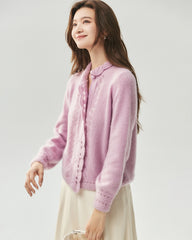 Cashmere Silk Pointelle Cardigan
