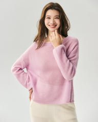 Cashmere Silk Relaxed Crew Neck Sweater