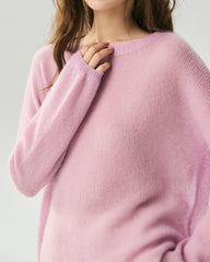 Cashmere Silk Relaxed Crew Neck Sweater