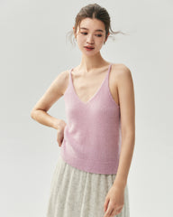 Cashmere Silk V-Neck Cardigan & Camisole