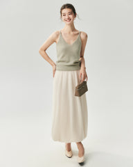 Cashmere Silk V-Neck Cardigan & Camisole