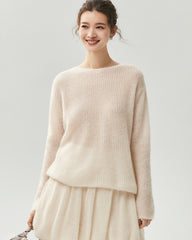 Cashmere Silk Boat Neck Sweater