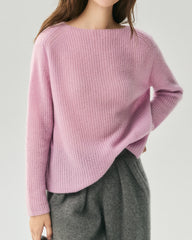 Cashmere Silk Boat Neck Sweater