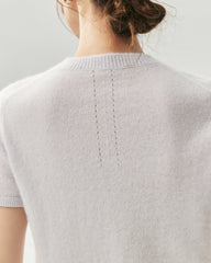 Cashmere Silk Crew Neck Knit Top and Cardigan