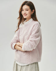 Cashmere Silk Embroidered Crochet Sweater