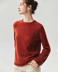Cashmere Silk Rolled Edge Raglan Sweater