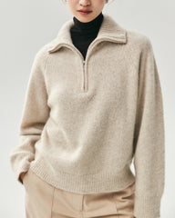 Cashmere Silk Saddle Shoulder Relaxed Sweater