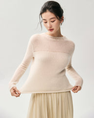 Cashmere Silk Sheer Sleeve Sweater