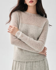 Cashmere Silk Sheer Sleeve Sweater