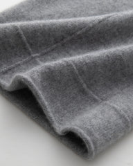 Cashmere Wool Wide Leg Pants with Front Seam