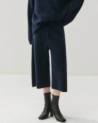 Cashmere Wool Knit Hooded Pullover and Pants Set