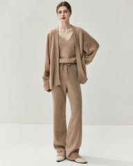 Cashmere Wool Straight Leg Knit Pants