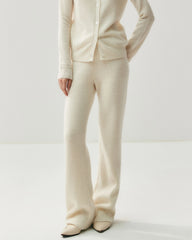 Cashmere Wool Straight Leg Knit Pants
