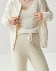 Cashmere Wool Straight Leg Knit Pants