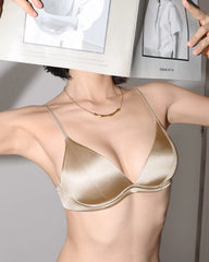 Silk Wireless Triangle Bra with U Shape Band
