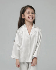 Kid's Long Sleeve Silk Pajamas Set