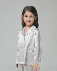 Kid's Long Sleeve Silk Pajamas Set
