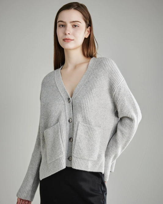 Cozy Ribbed Cashmere Cardigan